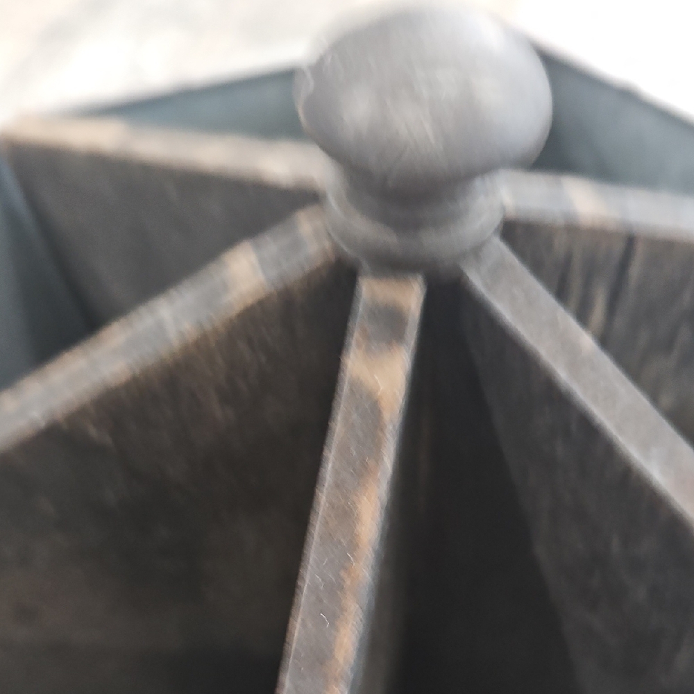 Rae Dunn Hexagonal Galvanized Gray Metal Organizer - Picture 8 of 8